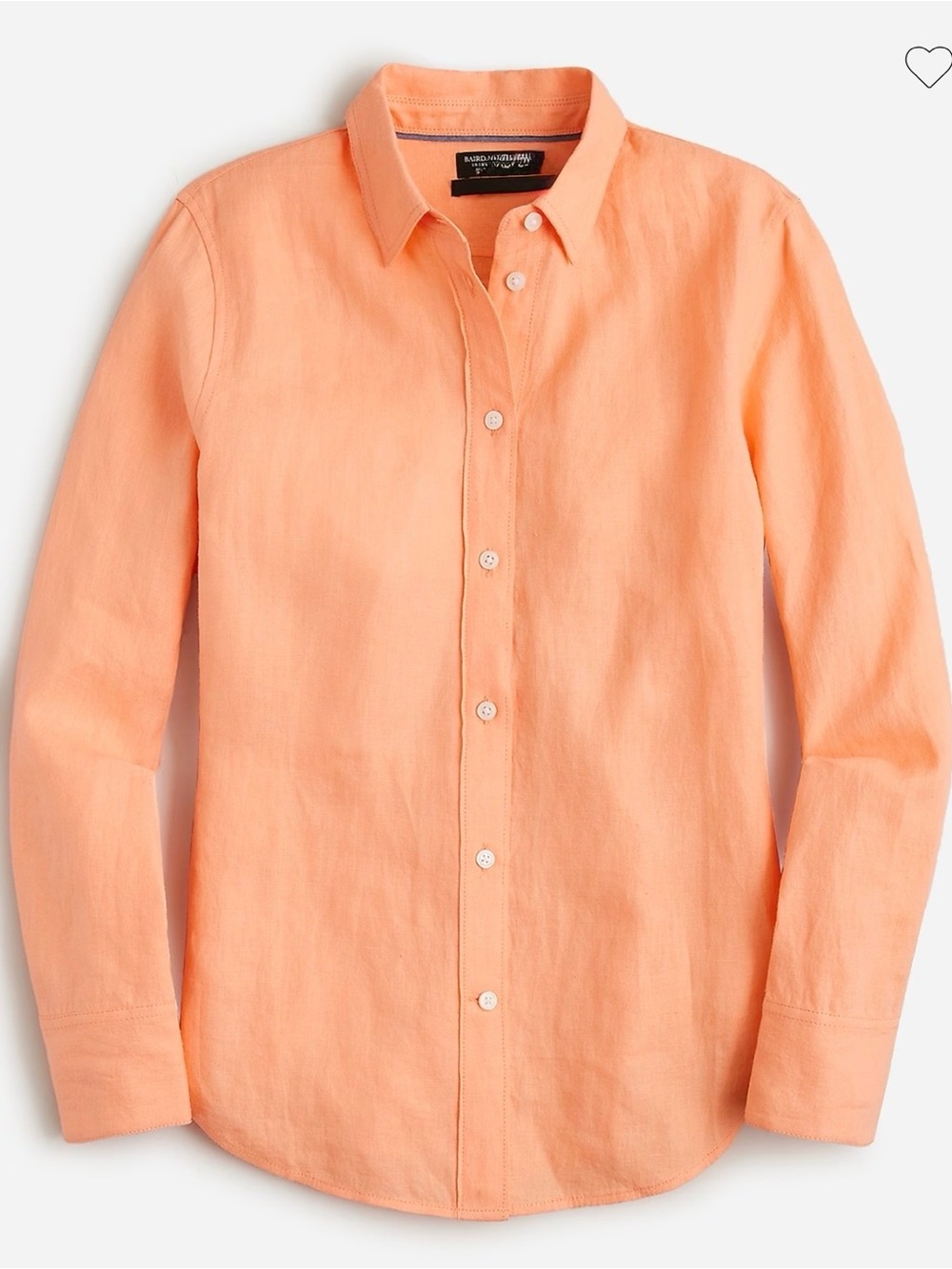 J. Crew Irish Linen Peach Button-Down Shirt